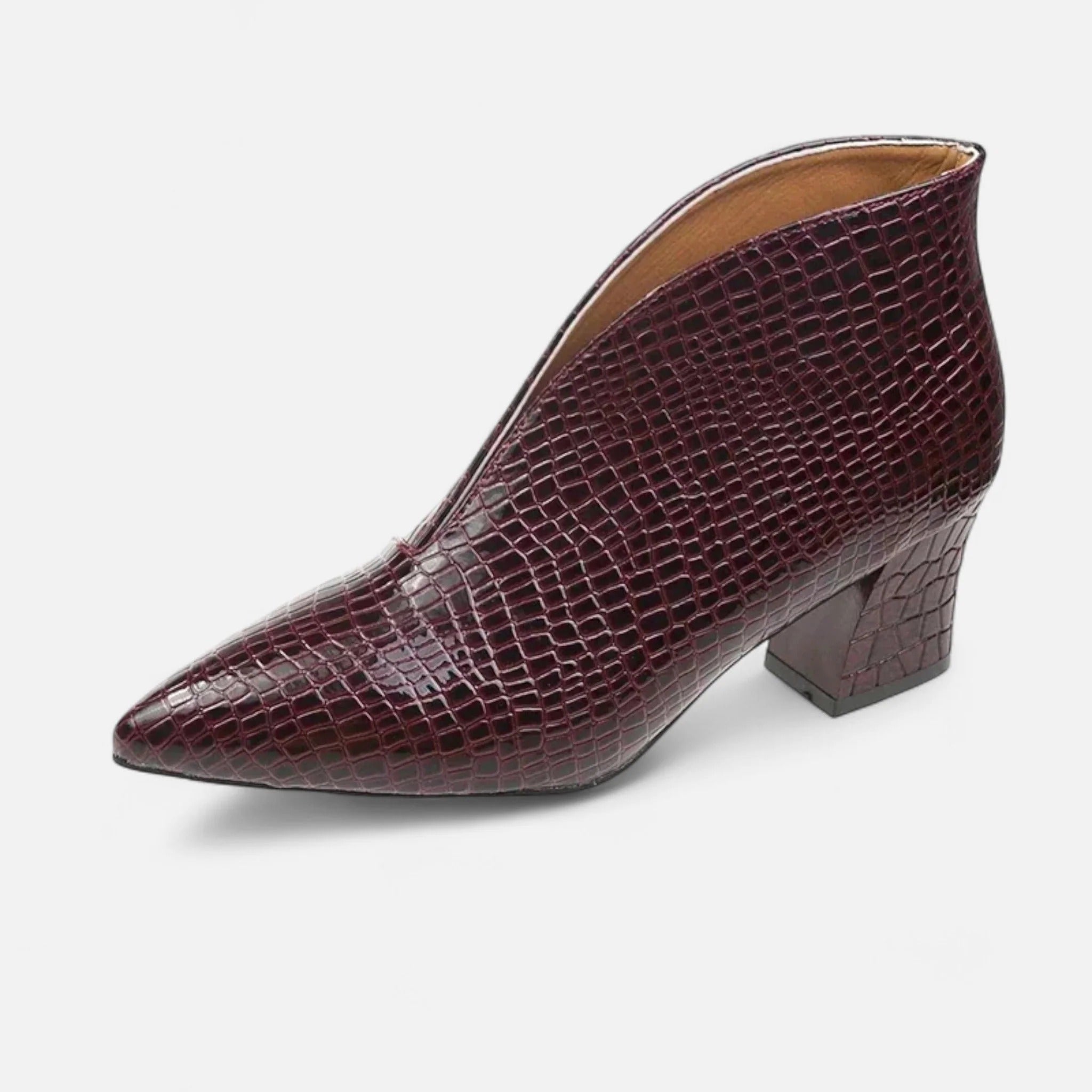 Westlyn™ | Women’s Patent Leather V-Cut Ankle Boots