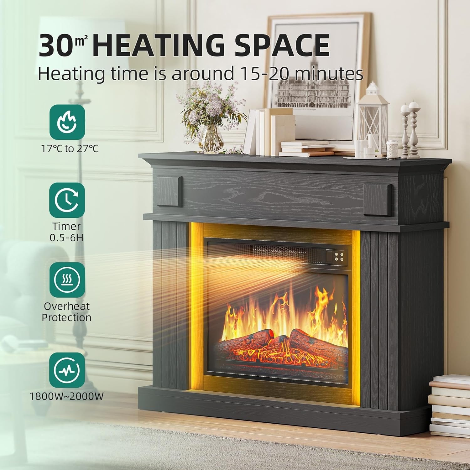 Chimenea eléctrica Glow™ 