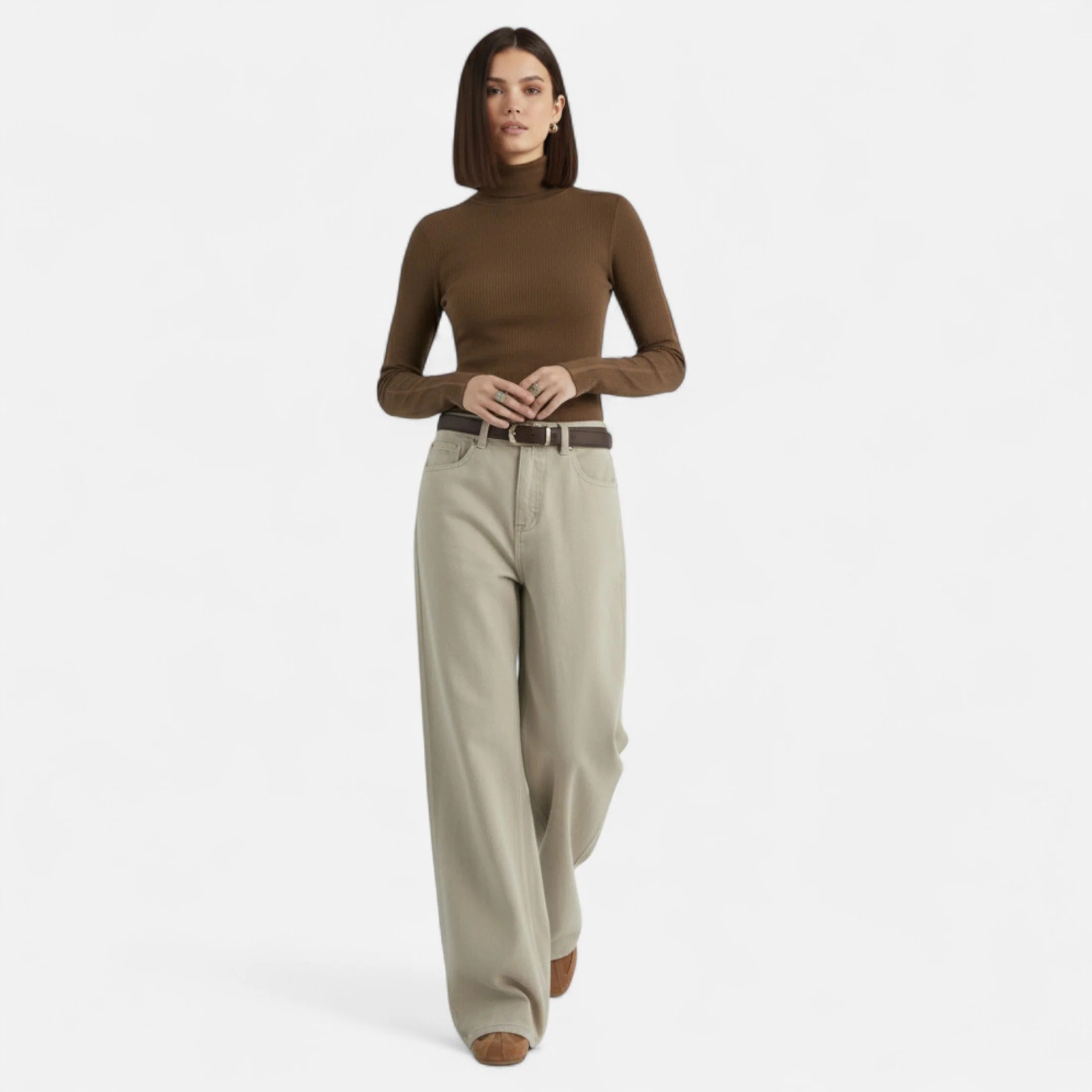 Westlyn™ | Pantalon en coton taille haute pour femme