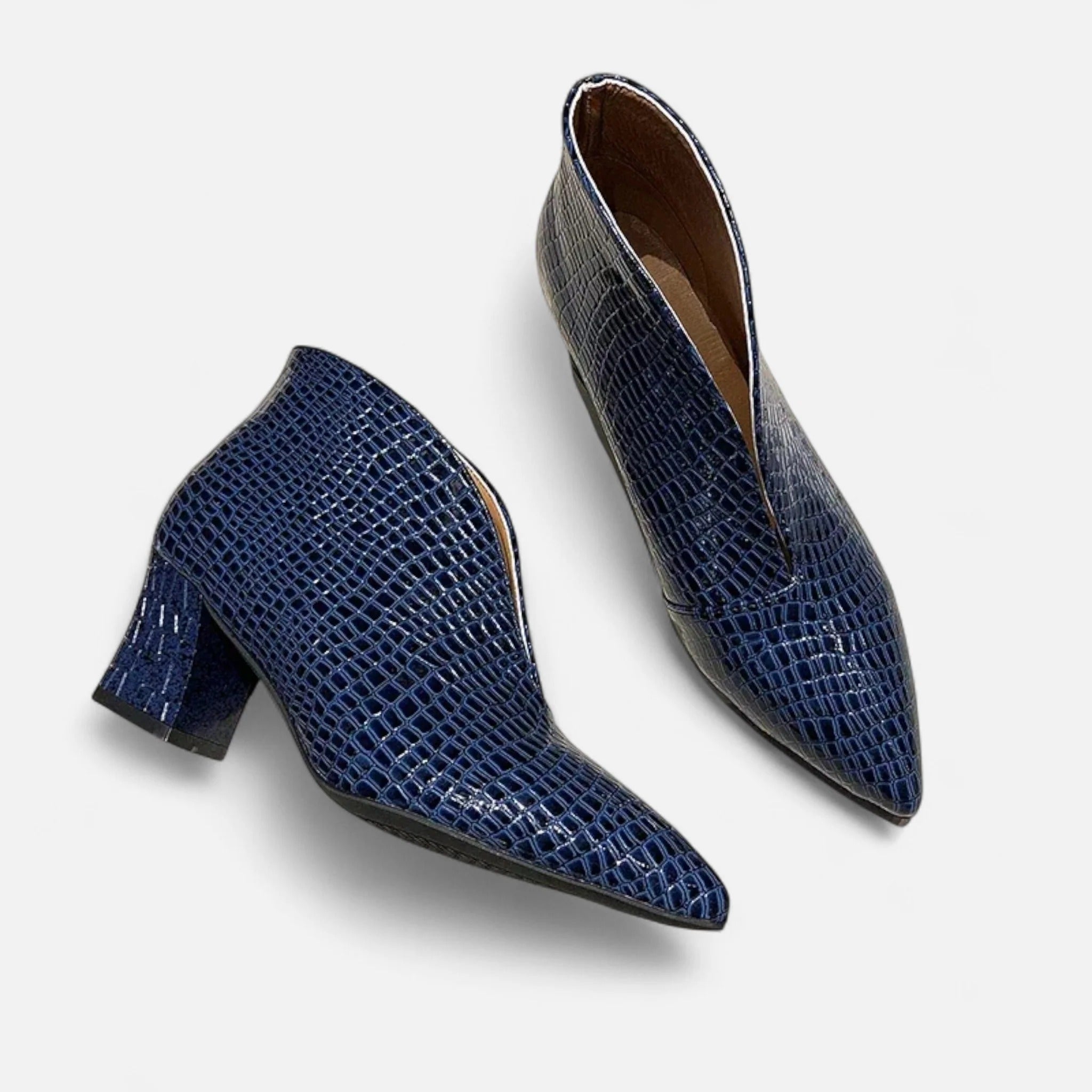 Westlyn™ | Women’s Patent Leather V-Cut Ankle Boots